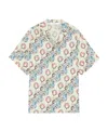 Maison Kitsuné Graphic-print Cotton Shirt In White