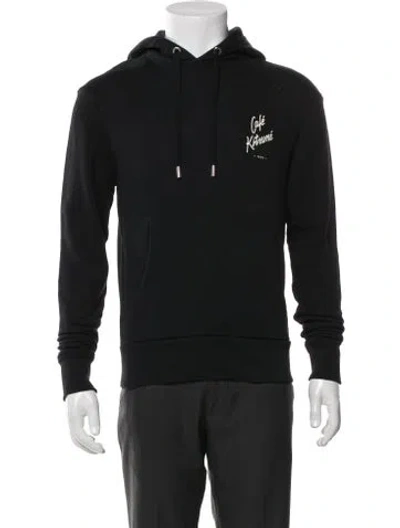 Pre-owned Maison Kitsuné Graphic Print Crew Neck Hoodie In Black