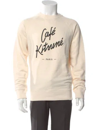 Pre-owned Maison Kitsuné Graphic Print Crew Neck Sweatshirt In Neutral