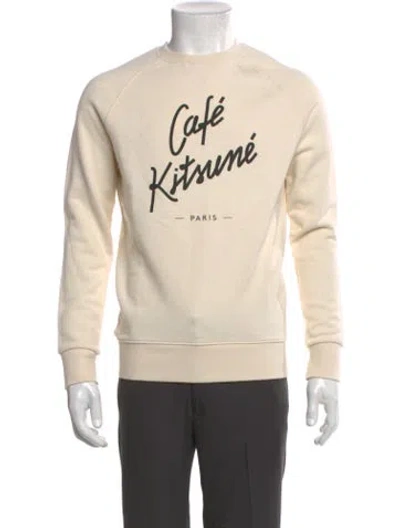 Pre-owned Maison Kitsuné Graphic Print Crew Neck Sweatshirt In Neutral
