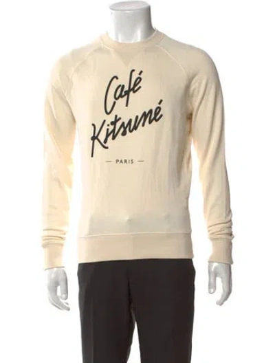 Pre-owned Maison Kitsuné Graphic Print Crew Neck Sweatshirt In Neutral