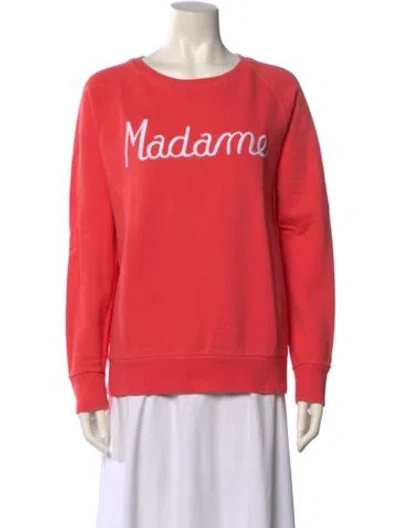Pre-owned Maison Kitsuné Graphic Print Crew Neck Sweatshirt In Pink
