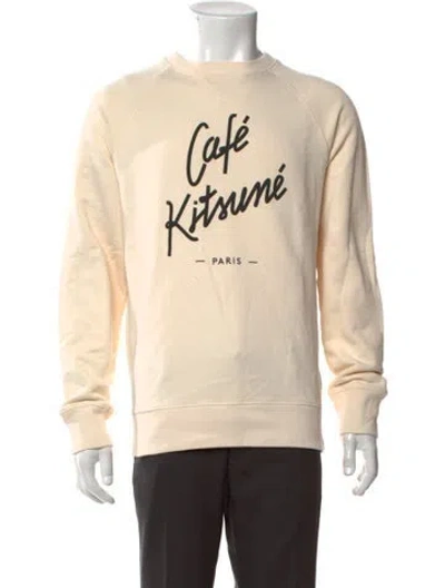 Pre-owned Maison Kitsuné Graphic Print Crew Neck Sweatshirt W/ Tags In Neutral