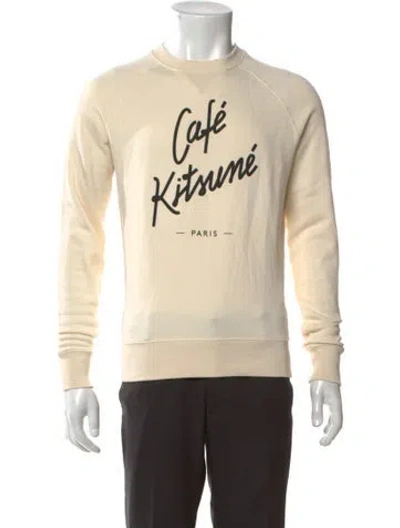 Pre-owned Maison Kitsuné Graphic Print Crew Neck Sweatshirt W/ Tags In Neutral