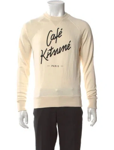 Pre-owned Maison Kitsuné Graphic Print Crew Neck Sweatshirt W/ Tags In Neutral