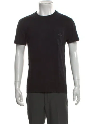 Pre-owned Maison Kitsuné Graphic Print Crew Neck T-shirt In Black