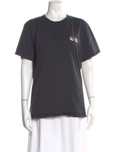 Pre-owned Maison Kitsuné Graphic Print Crew Neck T-shirt In Gray