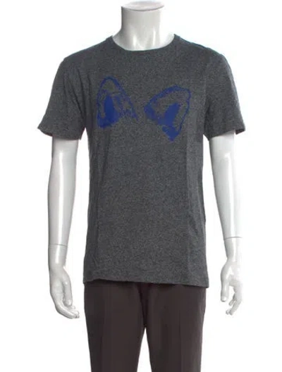 Pre-owned Maison Kitsuné Graphic Print Crew Neck T-shirt In Gray