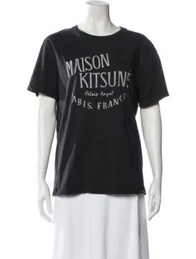 Pre-owned Maison Kitsuné Graphic Print Crew Neck T-shirt In Gray