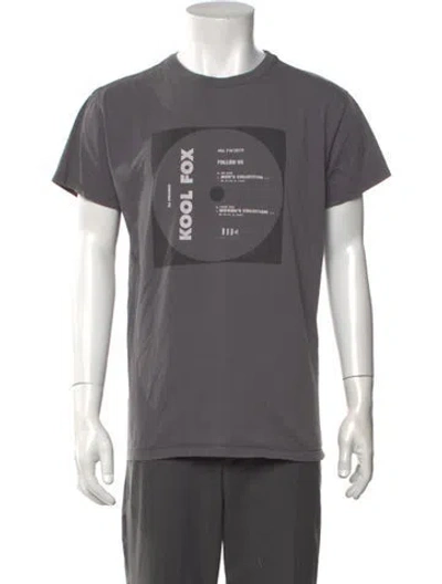 Pre-owned Maison Kitsuné Graphic Print Crew Neck T-shirt In Gray