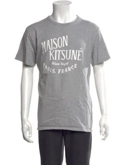 Pre-owned Maison Kitsuné Graphic Print Crew Neck T-shirt In Gray