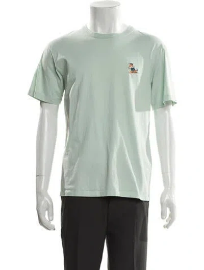Pre-owned Maison Kitsuné Graphic Print Crew Neck T-shirt In Green