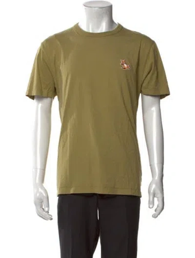Pre-owned Maison Kitsuné Graphic Print Crew Neck T-shirt In Green