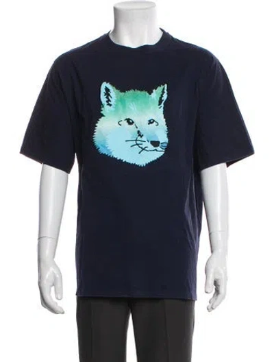 Pre-owned Maison Kitsuné Graphic Print Crew Neck T-shirt In Multi