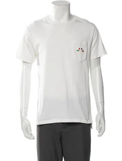 Pre-owned Maison Kitsuné Graphic Print Crew Neck T-shirt In Neutral