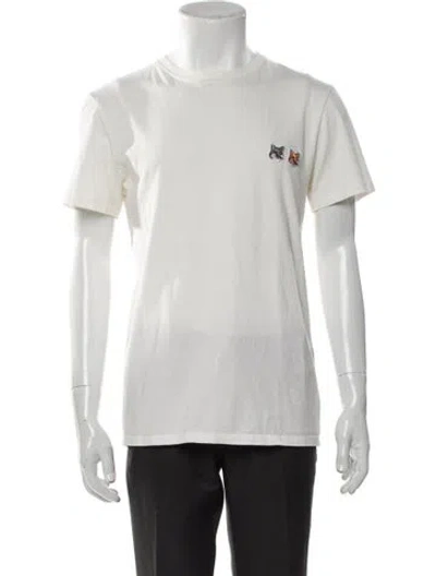 Pre-owned Maison Kitsuné Graphic Print Crew Neck T-shirt In Neutral
