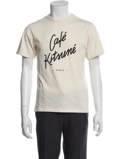 Pre-owned Maison Kitsuné Graphic Print Crew Neck T-shirt In Neutral