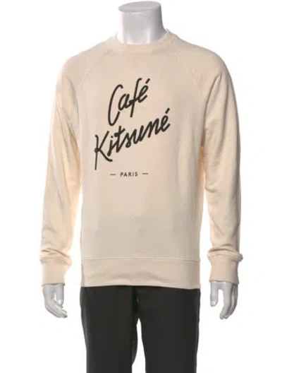 Pre-owned Maison Kitsuné Graphic Print Crew Neck T-shirt In Neutral
