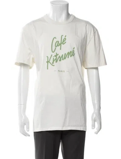 Pre-owned Maison Kitsuné Graphic Print Crew Neck T-shirt In Neutral
