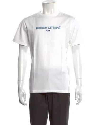 Pre-owned Maison Kitsuné Graphic Print Crew Neck T-shirt In Neutral