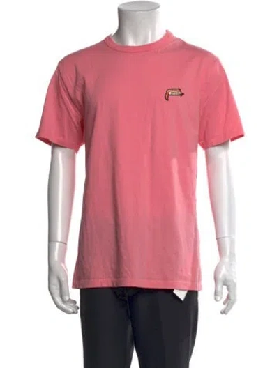 Pre-owned Maison Kitsuné Graphic Print Crew Neck T-shirt In Pink