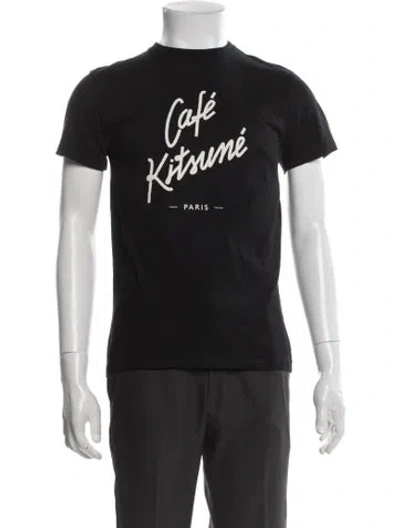 Pre-owned Maison Kitsuné Graphic Print Crew Neck T-shirt W/ Tags In Black