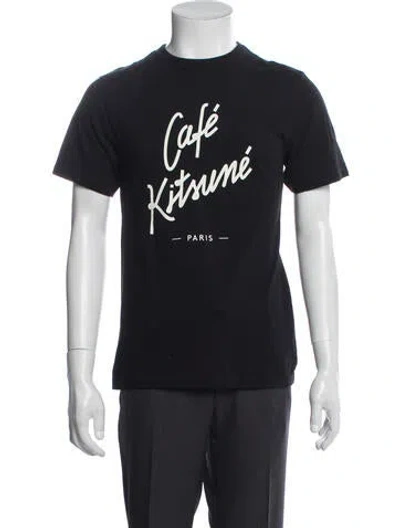 Pre-owned Maison Kitsuné Graphic Print Crew Neck T-shirt W/ Tags In Blue