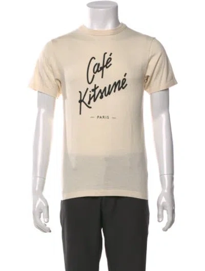 Pre-owned Maison Kitsuné Graphic Print Crew Neck T-shirt W/ Tags In Neutral