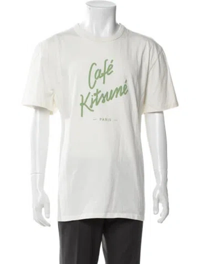 Pre-owned Maison Kitsuné Graphic Print Crew Neck T-shirt W/ Tags In Neutral