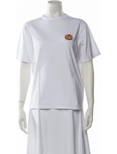 Pre-owned Maison Kitsuné Graphic Print Crew Neck T-shirt In White