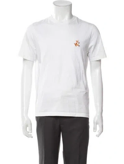 Pre-owned Maison Kitsuné Graphic Print Crew Neck T-shirt In White