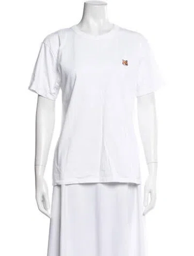 Pre-owned Maison Kitsuné Graphic Print Crew Neck T-shirt In White
