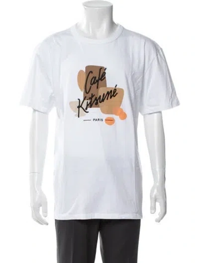 Pre-owned Maison Kitsuné Graphic Print Crew Neck T-shirt In White