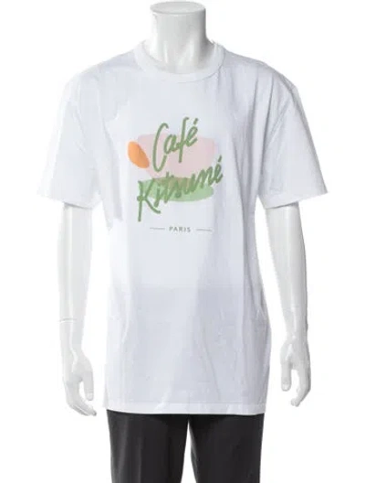 Pre-owned Maison Kitsuné Graphic Print Crew Neck T-shirt In White