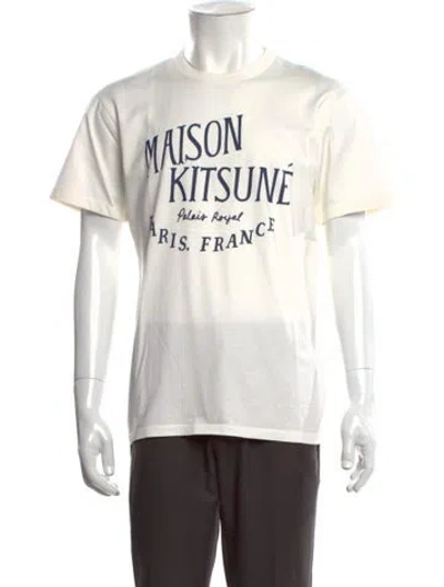 Pre-owned Maison Kitsuné Graphic Print Crew Neck T-shirt In White