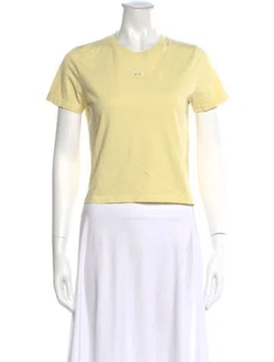 Pre-owned Maison Kitsuné Graphic Print Crew Neck T-shirt In Yellow