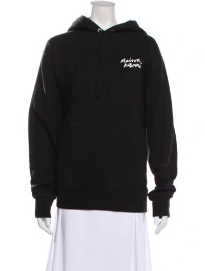 Pre-owned Maison Kitsuné Graphic Print Embroidered Accent Sweatpants In Black