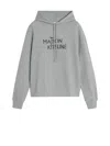 Maison Kitsuné Oversized Grey Cotton Hoodie With Adjustable Hood In Gray
