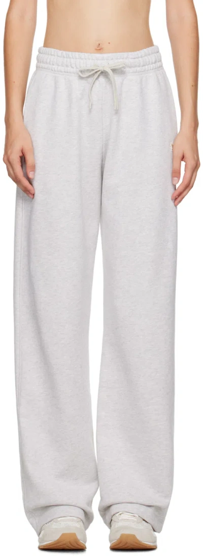 Maison Kitsuné Gray Baby Fox Patch Lounge Pants In H120 Light Grey Mela