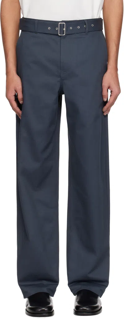 Maison Kitsuné Belted Pants In Grey
