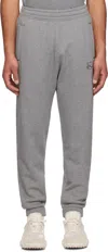 Maison Kitsuné Elasticated-waistband Cotton Track Pants In H131 Medium Grey Mel