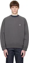 Maison Kitsuné Gray Bold Fox Head Patch Oversize Sweatshirt