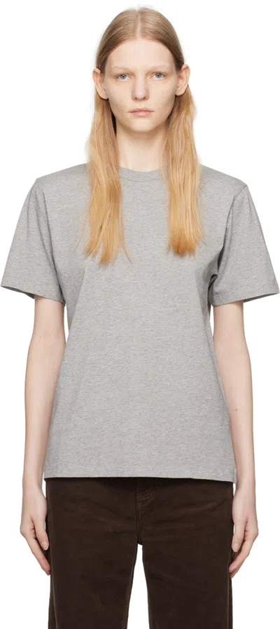 Maison Kitsuné Gray Chillax Fox T-shirt In Grey Melange