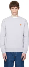 Maison Kitsuné Gray Fox Head Patch Regular Sweatshirt In Gray