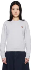 Maison Kitsuné Gray Fox Head Sweatshirt In H120 Light Grey