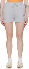 Maison Kitsuné Gray Handwriting Shorts In H120 Light Grey