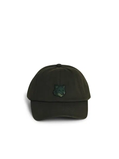 MAISON KITSUNÉ GREEN COTTON CAP
