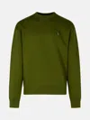 MAISON KITSUNÉ GREEN COTTON SWEATSHIRT