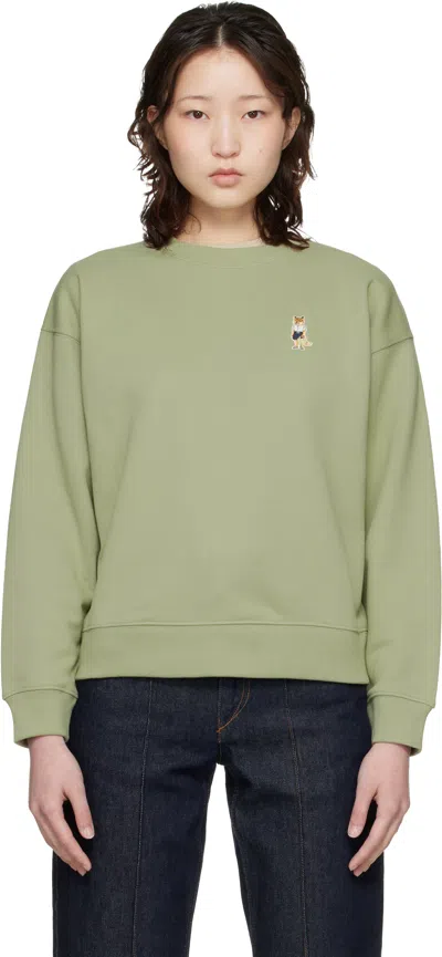 Maison Kitsuné Green Dressed Fox Comfort Sweatshirt