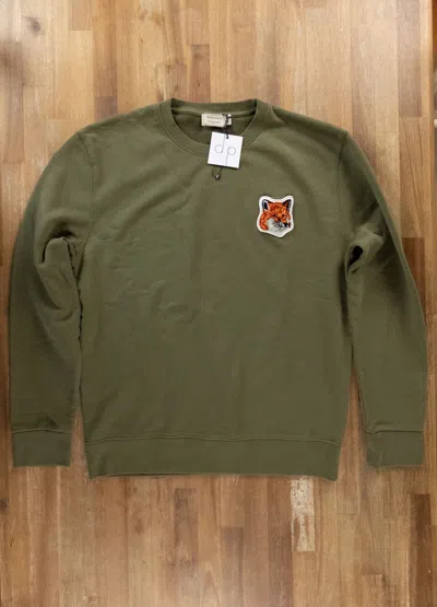 Pre-owned Maison Kitsuné Green Fox Head Patch Classic Sweatshirt Xl
